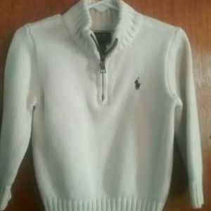 Polo zippered pullover sweater